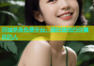 同城单身免费平台，随时随地约你喜欢的人